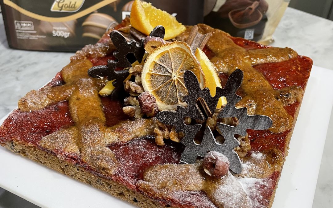 Chocolate Chunk Linzer Cake