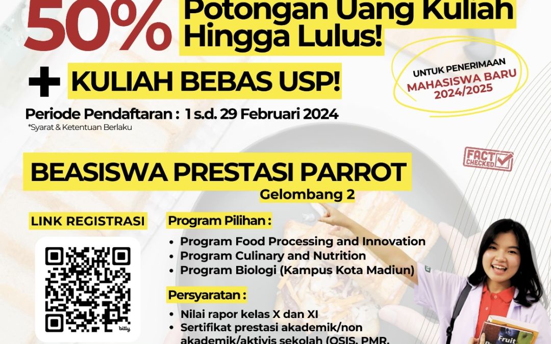 Beasiswa Prestasi Parrot